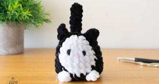 No Sew Crochet Tuxedo Cat